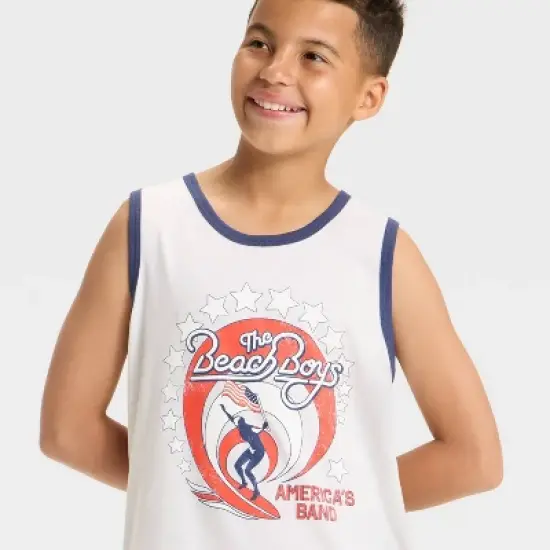 Boys' The Beach Boys Graphic Tank Top - Off-White image {1}