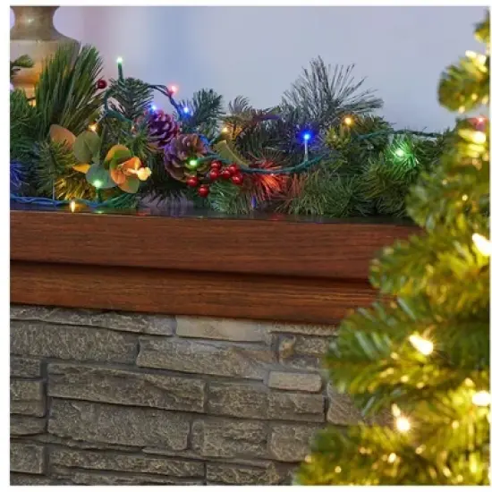 GE Color Choice 600 LED Dual Color Microbright String Lights Multi or Warm White 125FT image {3}