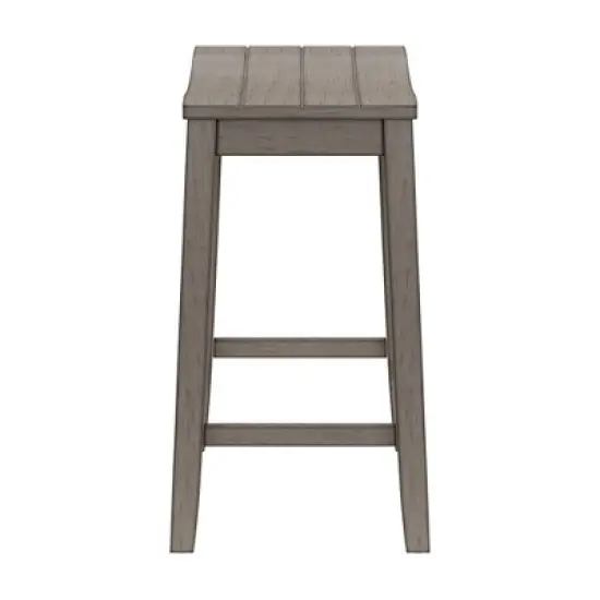 Fiddler Backless 24" NonSwivel Counter Height Barstool Aged Gray - Hillsdale Furniture image {4}