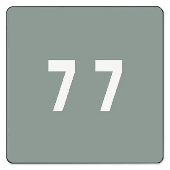 Smead Single Digit End Tab Labels Number 7 Gray 250/Roll 67427 image {4}