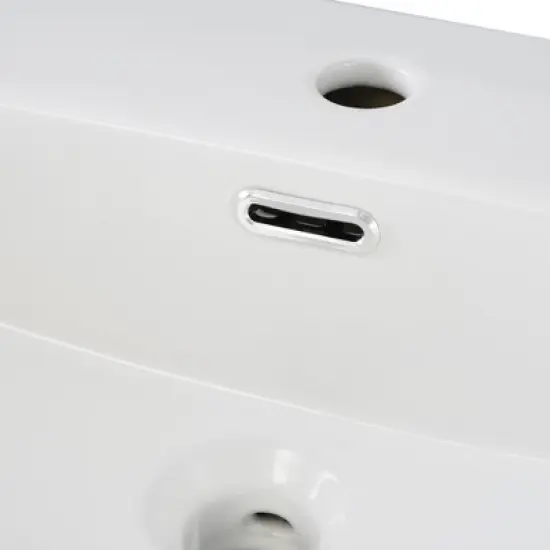 MOEPISY 20 Inch Bathroom Vanity With Ceramic Sink And Ample Storage, Ideal For Small Bathrooms, Black image {12}