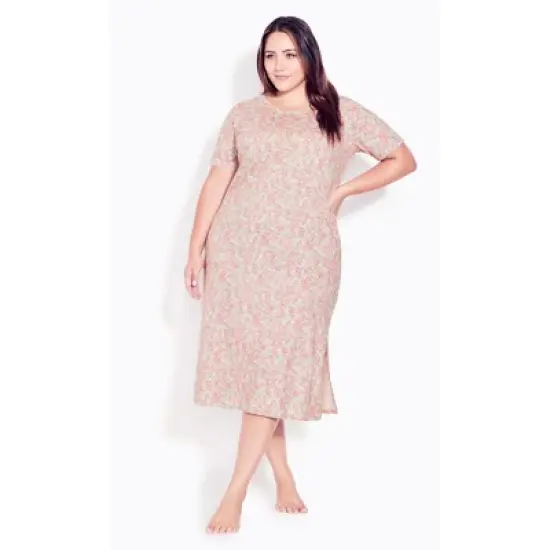 Women's Plus Size  Ditsy Floral Nightdress - dusty pink | EVANS image {5}