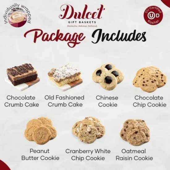 Thinking of You Food Gift Baskets, Crumb Cakes and Cookies Gift Baskets, Gourmet Food Gifts for Friends, Family, & Teachers By Dulcet Gift Baskets image {3}