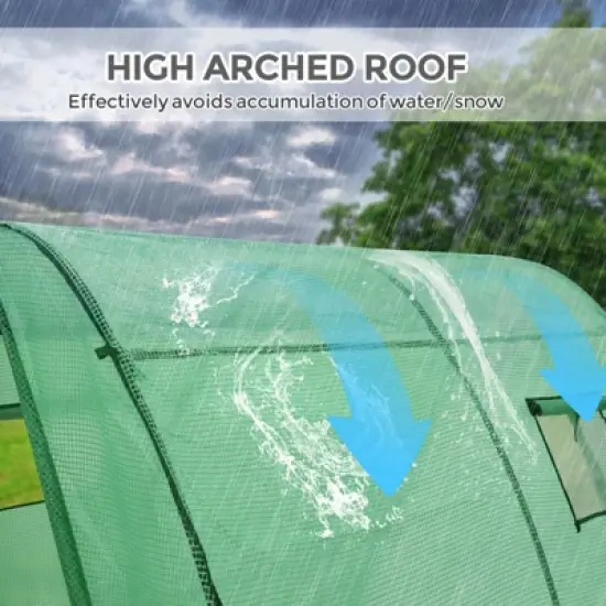EAGLE PEAK Tunnel Greenhouse Garden Green House, 70.9"x70.9"x78.7", Clear/Green image {2}