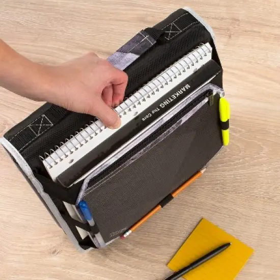 Five Star 2" 3-Ring Zipper Binders Black/Gray (29052IT8) image {6}