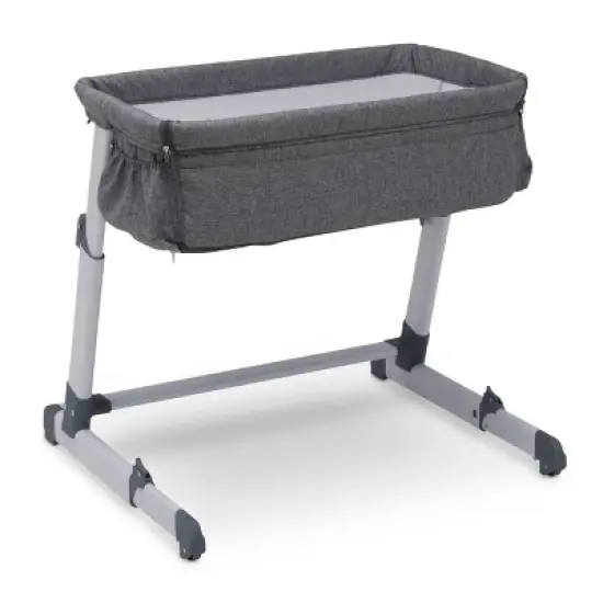 Simmons Kids' Dream Bedside Baby Bassinet Sleeper with Breathable Mesh and Adjustable Heights - Lightweight Portable Crib - Gray image {8}