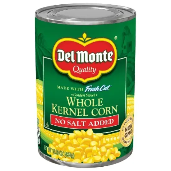 Del Monte No Salt Added Golden Sweet Whole Kernel Corn - 15.25oz image {4}