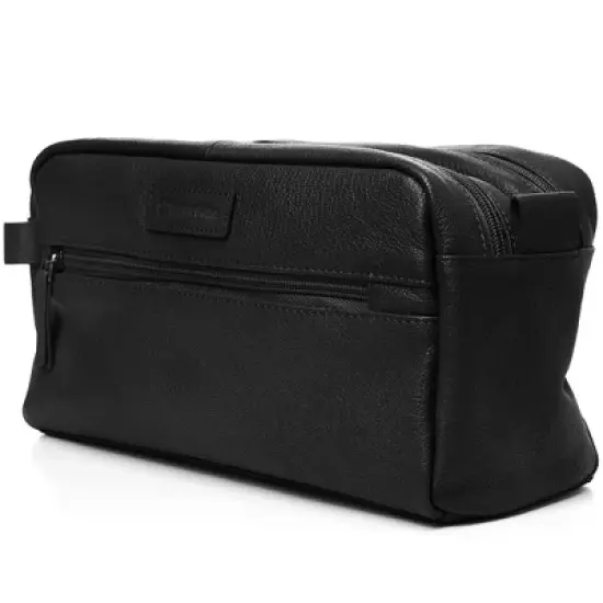 Alpine Swiss Sedona Toiletry Bag Genuine Leather Shaving Kit Dopp Kit Travel Case image {3}