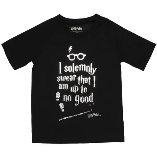 Harry Potter Intimo Big Boys Up to No Good Short Sleeve Boys Pajama Set Black image {2}