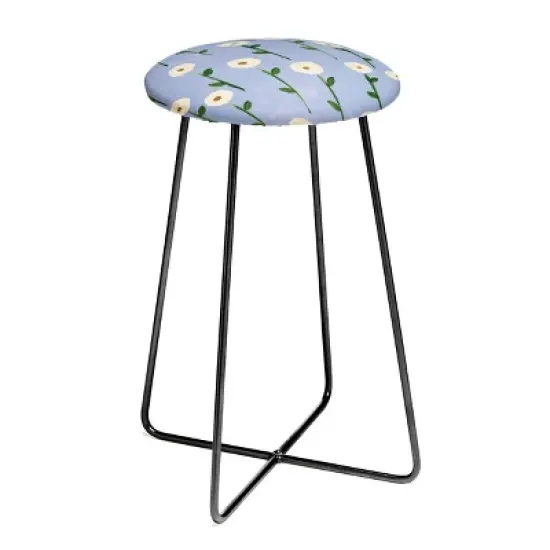 Reves et Histoires Cute Little Flowers Counter Height Barstool - Deny Designs image {2}