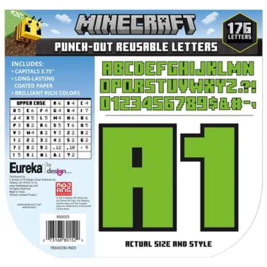 Eureka&reg; Minecraft Deco Letters, 176 Pieces image {4}