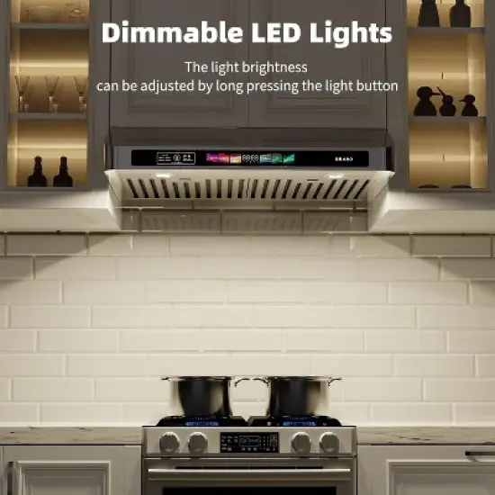 Cesicia 30-in Silver 4-speed 900CFM Under Cabinet Range Hood image {2}