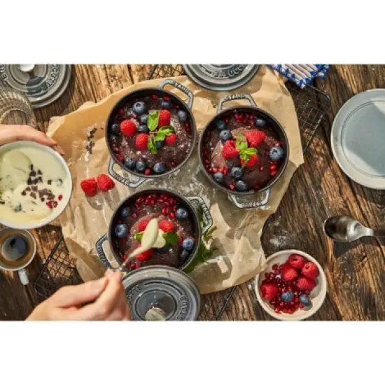 STAUB Cast Iron 0.5-qt Round Cocotte image {2}