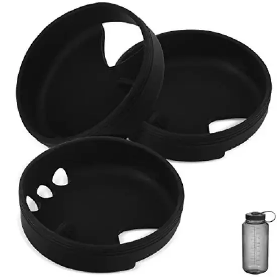 Impresa [3 Pack] Silicone Mouth Splash Guard fits Nalgene Wide Mouth Lid Water Bottles image {7}