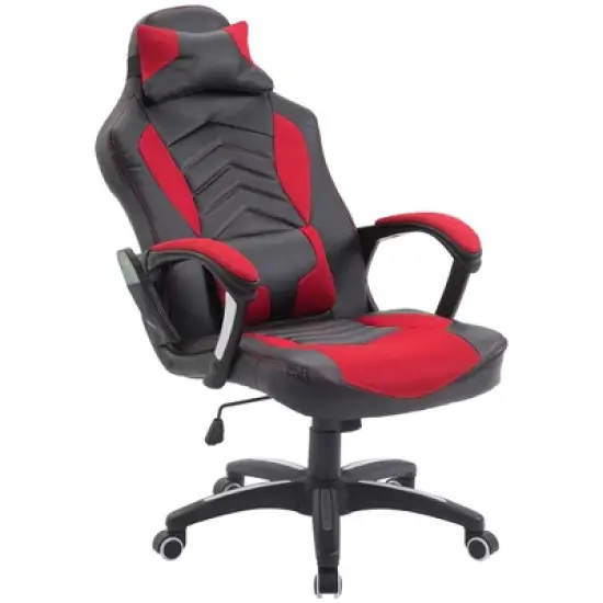 NicBex Adjustable Office Chair Modern PU Leather Ergonomic Massage Chair Gaming Chair with 6 Vibration Points, Heating Function for Office, Study image {2}