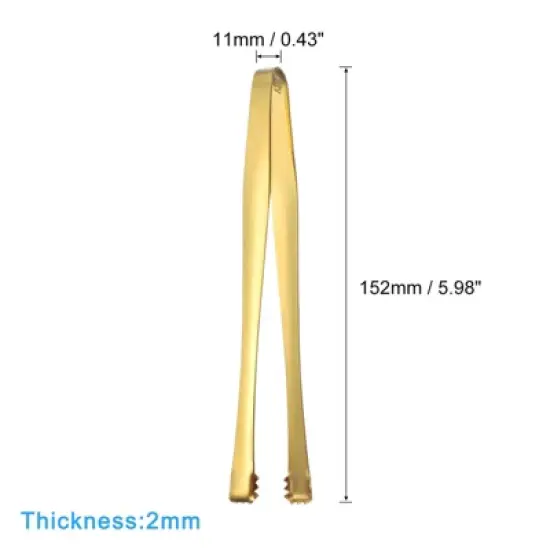 Unique Bargains Stainless Steel Ice Appetizers Sugar Serving Mini Tongs image {1}