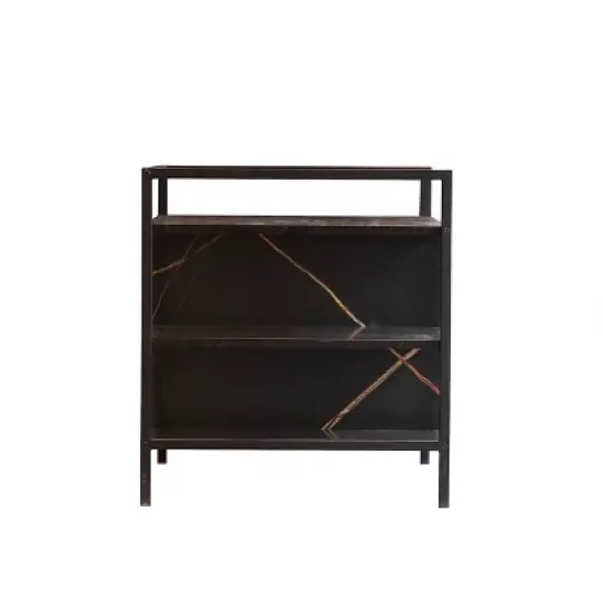 Cat Litter Box Enclosure Furniture, Hidden Litter Box Cabinet with Metal Frame, Wooden Enclosed Cat Washroom House End Table  for Livingroom, Hallway image {1}