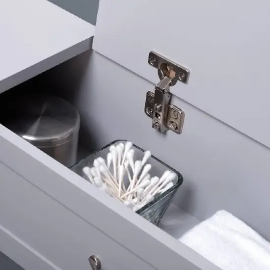 Lift Top Bath Storage Console Cabinet - Zenna Home image {3}