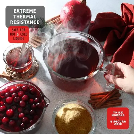 JoyTable Glass Measuring Cups Set, Liquid Measuring Cups, Glass Measuring Cup Set image {6}