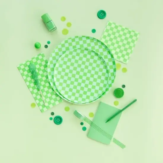 Jollity & Co - Check It! In The Limelight Washi Tape - Pack of 1 Roll, 10 Meters image {2}