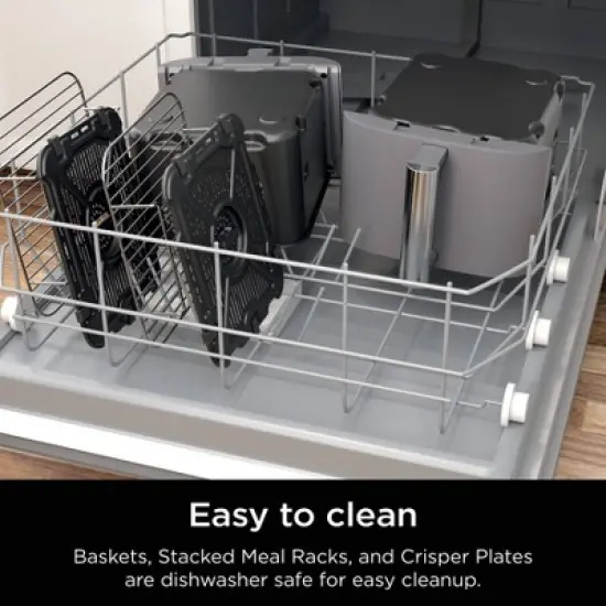 Ninja DoubleStack XL 10qt, 6-in-1, 2-Basket Air Fryer, Space Saving Design SL401: Ninja Foodi, Dishwasher-Safe Parts image {14}