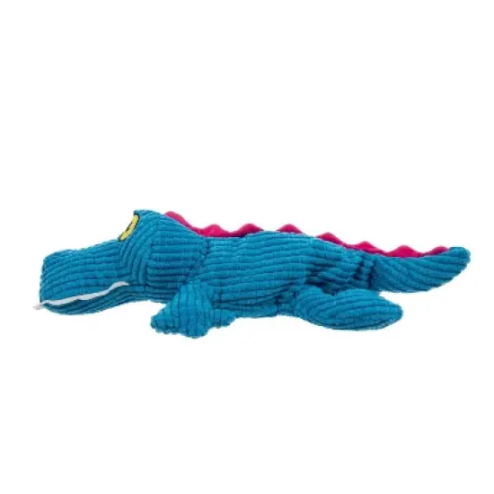 TrustyPup Silent Squeak Gator Dog Toy image {3}