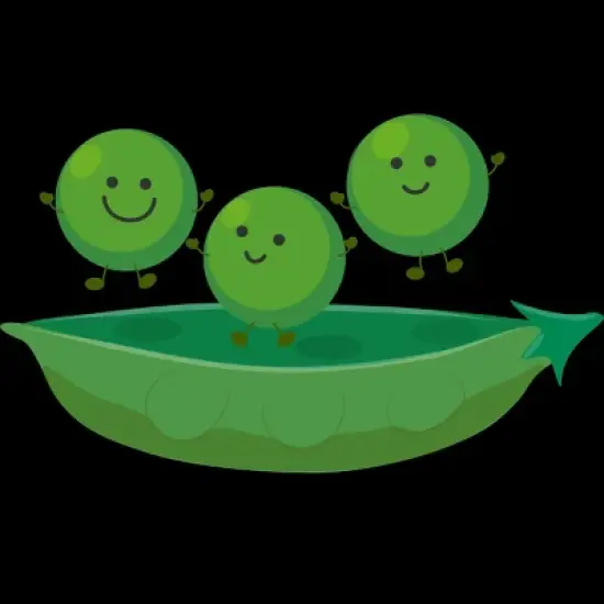 Women's Design By Humans Cute jumping peas in pod cartoon illustration By thefrogfactory Racerback Tank Top image {1}