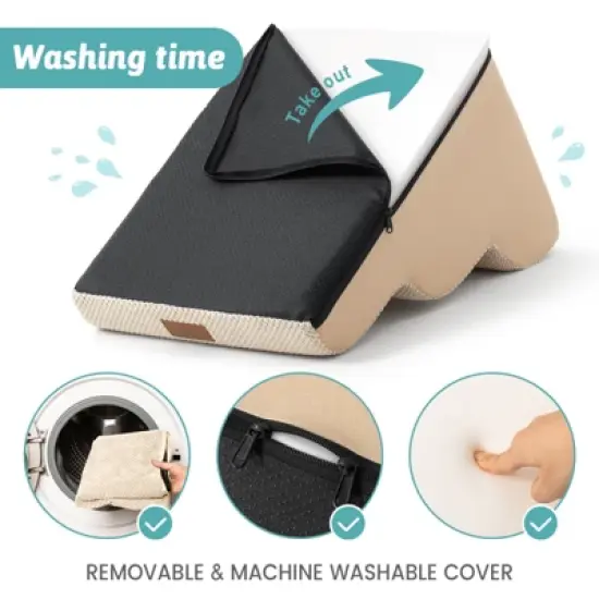 Cozy Kiss PetSafe Curved Dog Stairs &ndash; Foam Ramp for Small Pets, Non-Slip Ladder for Bed & Sofa with Waterproof Cover image {4}