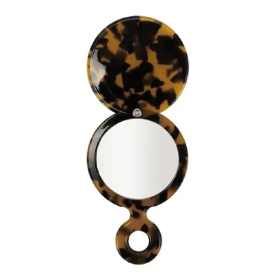 Unique Bargains Round Short Handheld Makeup Mirror 1 Pc image {6}