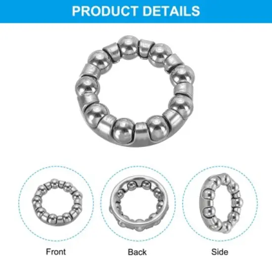 Unique Bargains Stainless Steel Repair Accessories Bike Ball Crank Bearings 4 Pcs image {2}