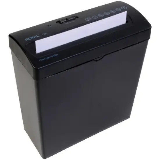 Royal&reg; CX6 6-Sheet Crosscut Shredder with Basket in Black image {4}