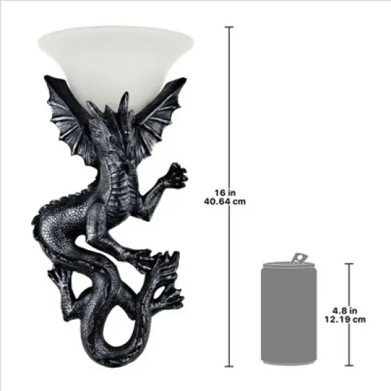 Design Toscano Heraldic Dragon of Ravenscraig Castle Illuminated Wall Sculptures: Set of Two image {9}