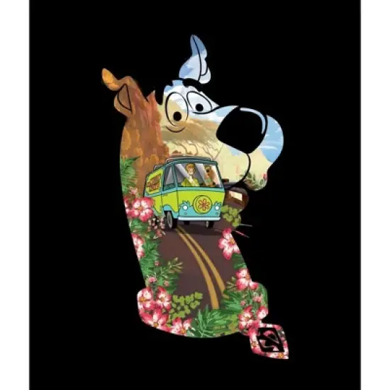 Scooby Doo Trap Graphics Mystery Machine Black T-shirt Toddler Boy to Youth Boy image {1}