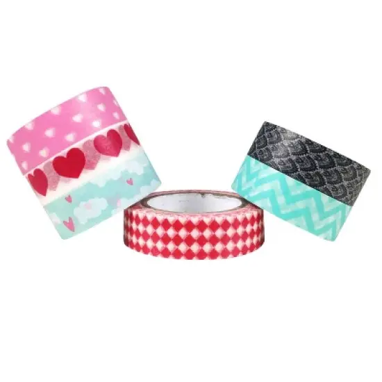 Wrapables Japanese Washi Masking Tape Collection, Premium Value Pack (Set of 6) image {6}