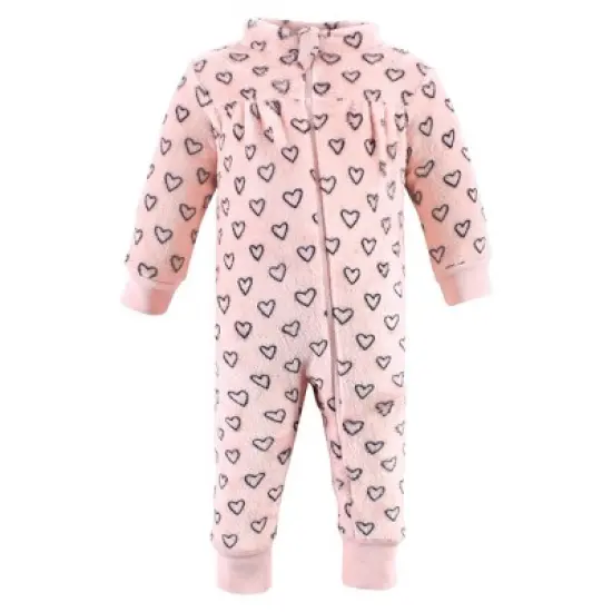 Hudson Baby Infant Girl Plush Jumpsuits, Modern Rainbow image {3}