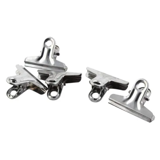 Unique Bargains 5 Pcs Office Document File Paper 1.6" Width Metal Binder Clips image {3}