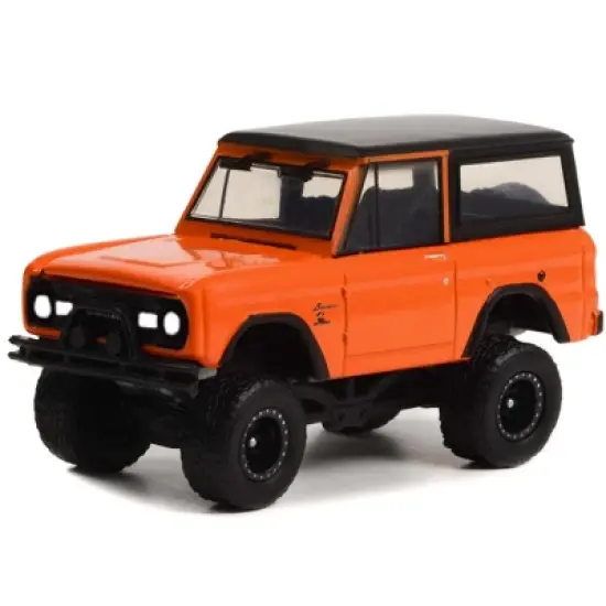 1967 Ford Bronco Custom Orange with Black Top (Lot #1267) Barrett-Jackson 'Scottsdale Ed' 1/64 Diecast Model Car by Greenlight image {1}