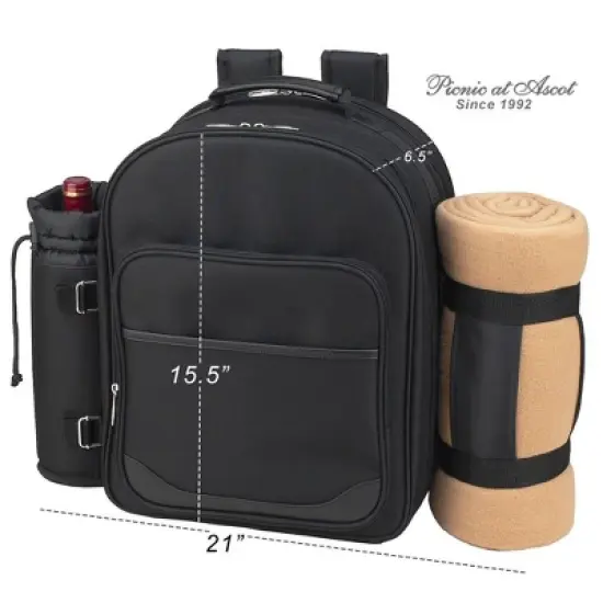 Picnic at Ascot Two Person Picnic Backpack with Soft Sided Cooler &  Blanket image {1}