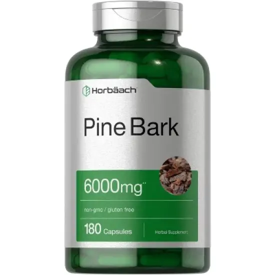 Horbaach Pine Bark Extract 6000mg | 180 Capsules image {2}