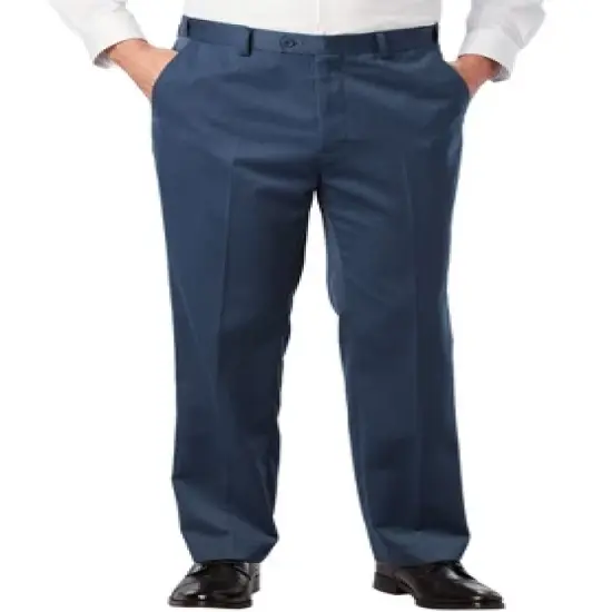 KS Signature by KingSize Men's Big & Tall  Easy Movement Plain Front Expandable Suit Separate Dress Pants image {7}