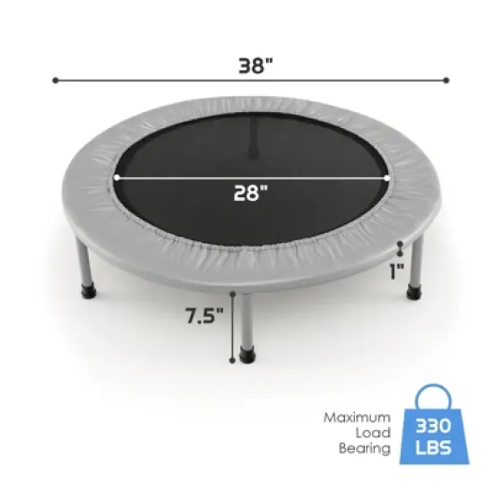 Infans 38" Mini Folding Trampoline Portable Recreational Fitness Rebounder image {1}