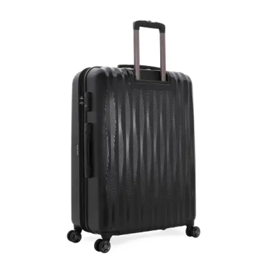 SWISSGEAR Energie PolyCarb Hardside Large Checked Spinner Suitcase - Black image {2}
