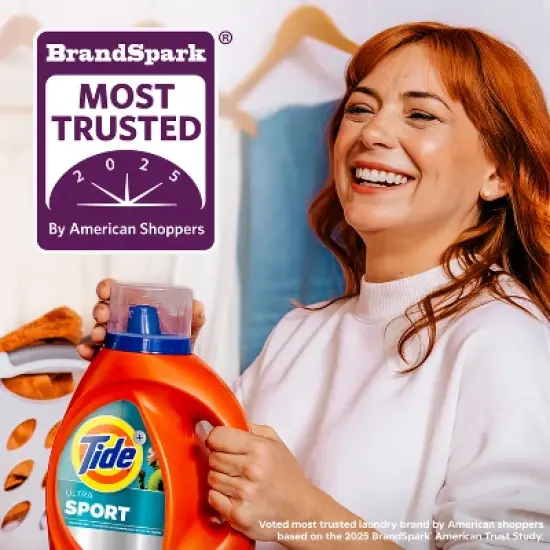 Tide Plus Febreze Sport Active Fresh High Efficiency Liquid Laundry Detergent Soap image {6}