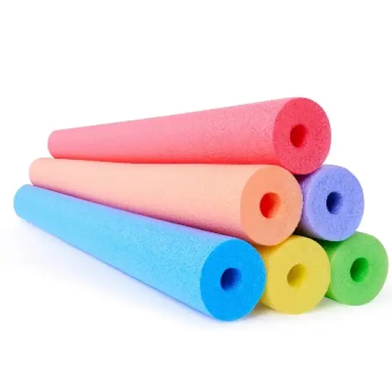 Joyfy Pool Noodles, Multicolor Pool Noodles Foam, 6 Pack 48 Inch Floating Foam Tube, Hollow Swim Noodles for Swimming Pool Floating&Craft Projects image {7}