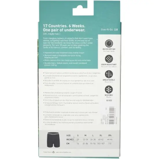 ExOfficio Give-N-Go 2.0 Boxer Shorts - Black image {2}