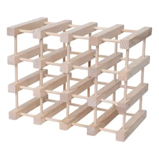 Itopfox Wooden Stackable Wine Rack for Countertop or Floor - Freestanding Cabinet Holds 20 Bottles image {10}