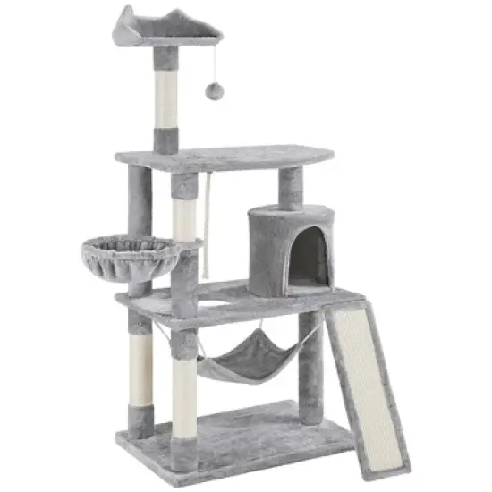 Yaheetech 63.5"H 4-Level Plush Cat tree for Small/Medium Cats image {7}