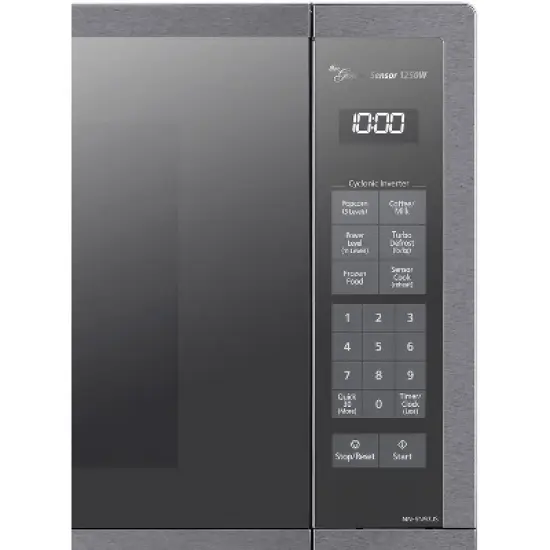 Panasonic 2.2 cu ft Cyclonic Inverter Microwave Oven - SN97JS: Countertop, 1250W, Sensor Cook, Digital Display image {3}