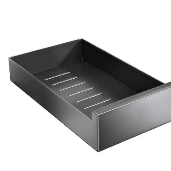 Expandable Carbon Steel Pull Out Cabinet Organizer, Slide Out Drawer with Adhesive for Kitchen, Pantry, Bathroom Vanity image {1}