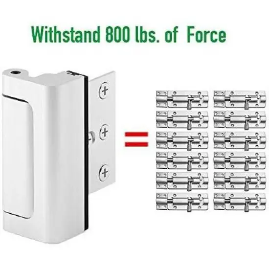 DOMETOUR Home Security Door Reinforcement Lock Child Proof, Withstand 800lbs, High Security Interior Door Lock image {7}